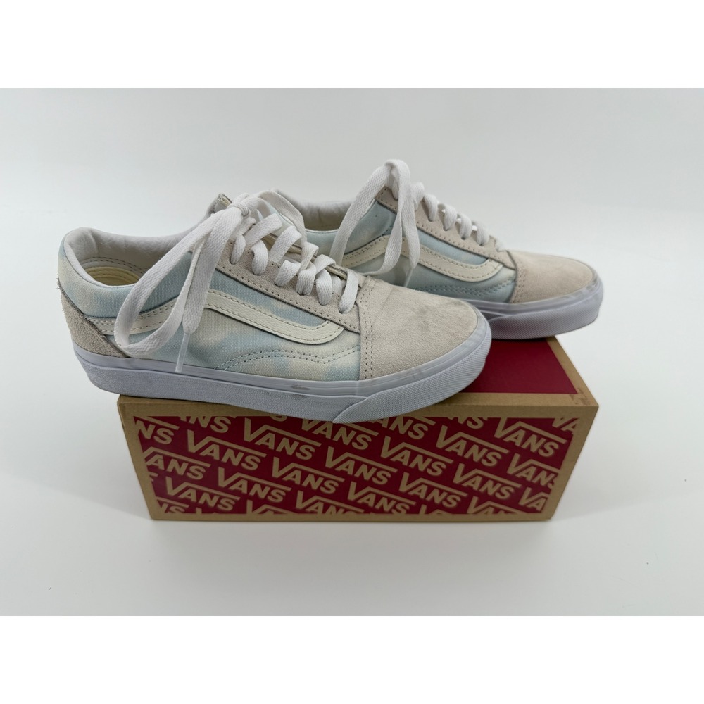 Vans Old Skool Bleach Wash Ballad Blue Suede Skate Shoes Mens 3.5 W 5